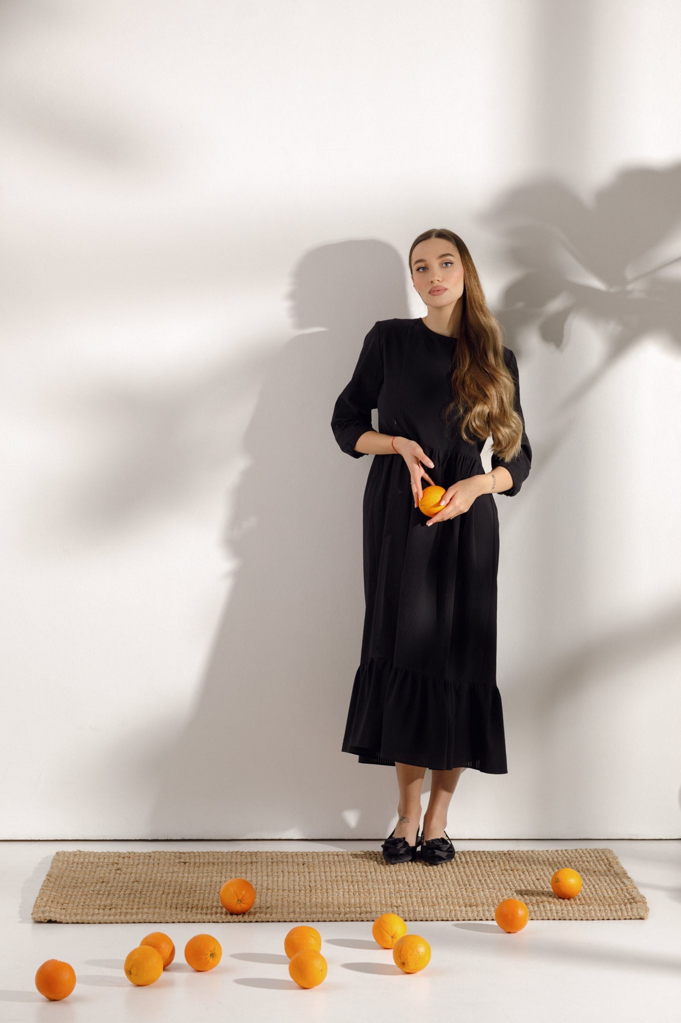 Maternity maxi dress Black