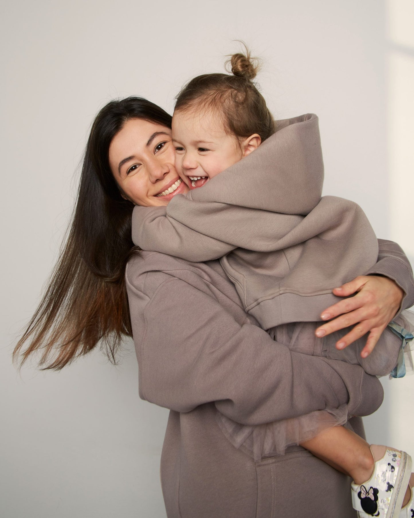 Oversized hoodie for kids Cappuccino