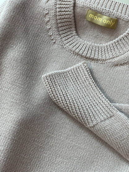 Beige maternity oversized sweater