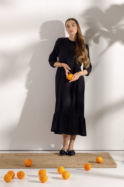 Maternity maxi dress Black