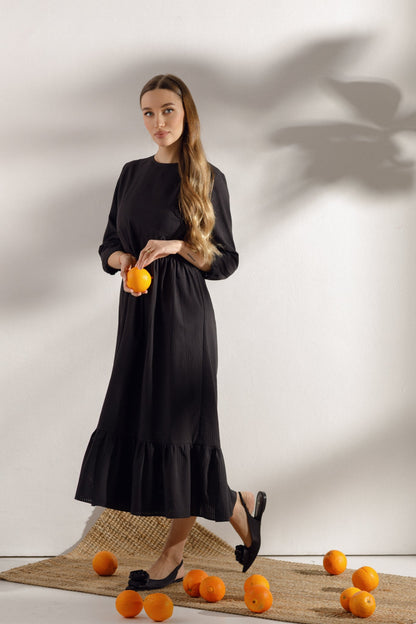 Maternity maxi dress Black