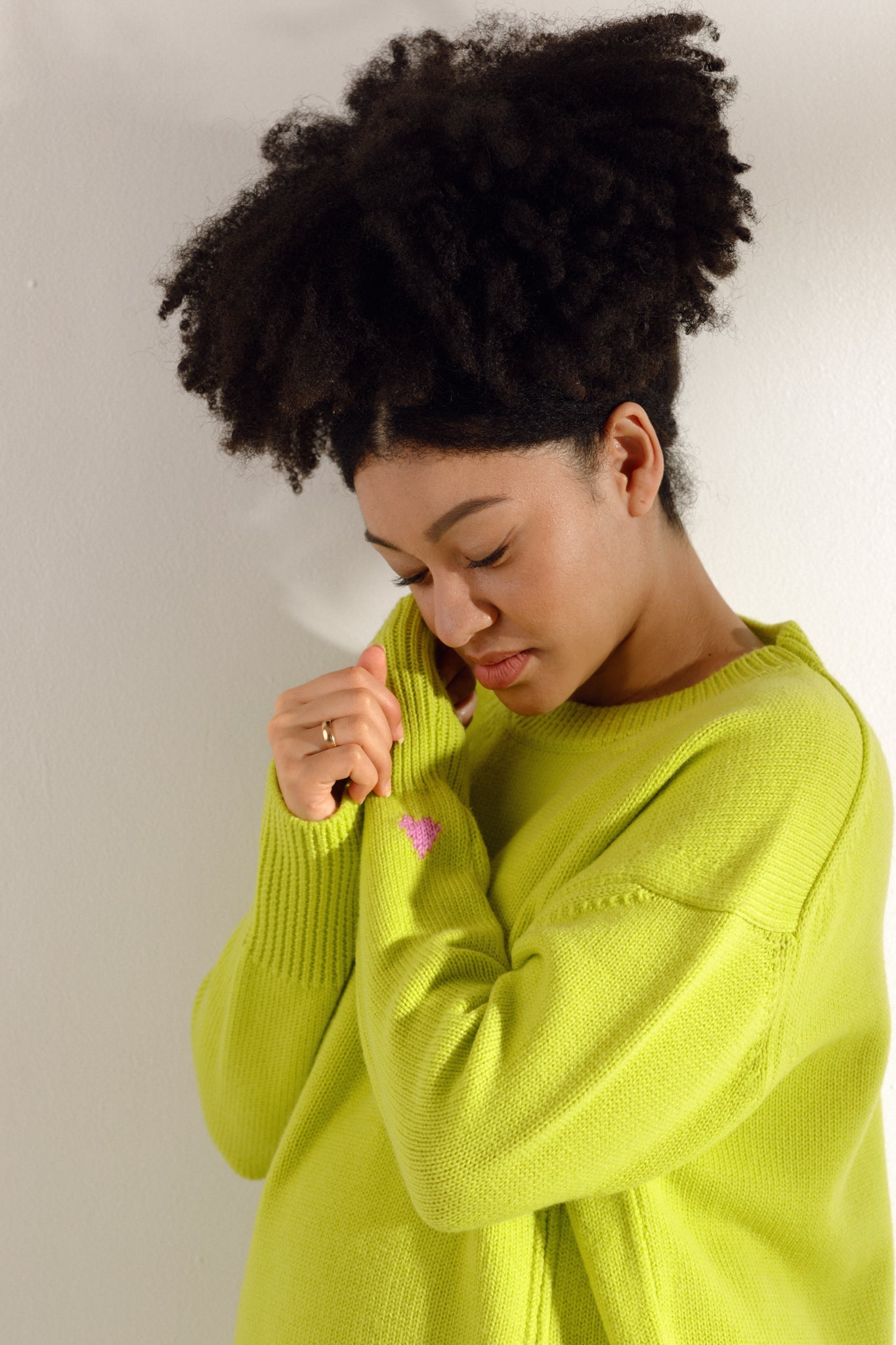 Lime maternity oversized sweater