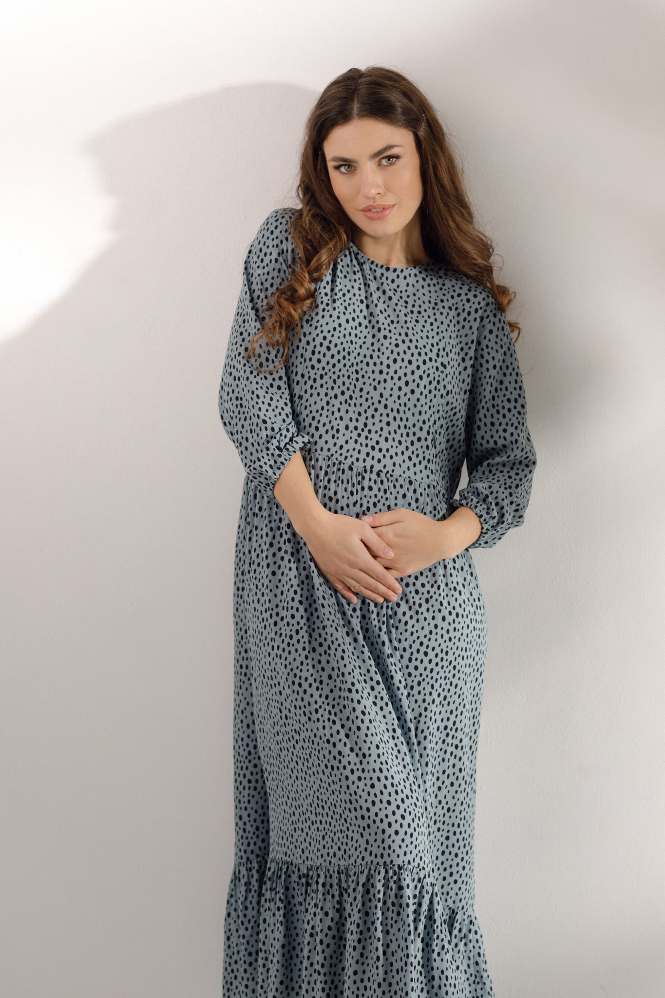 Maternity dress "Dots" Blue