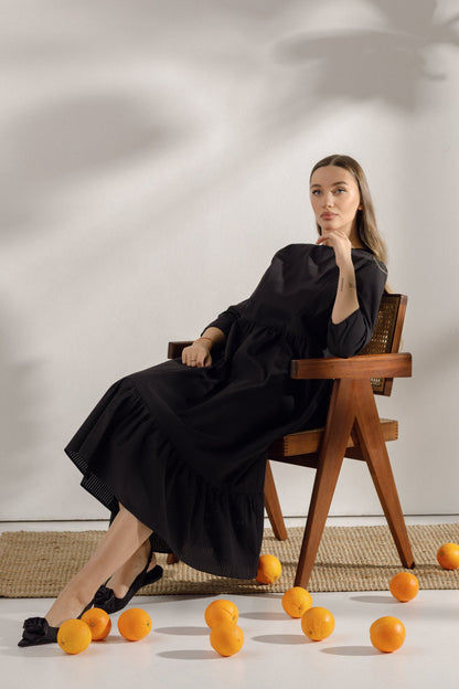 Maternity maxi dress Black