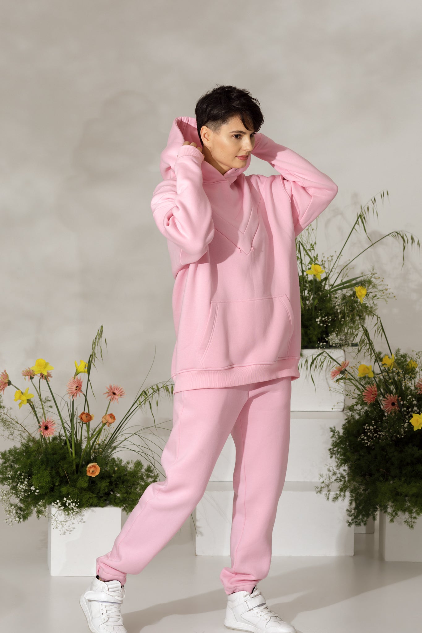 Jogging trousers Happy pink