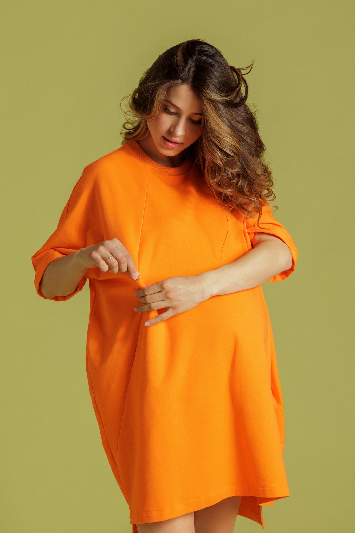 T-shirt Dress Orange