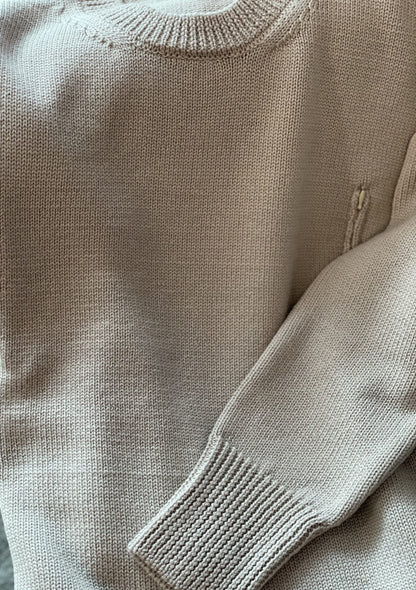 Beige maternity oversized sweater