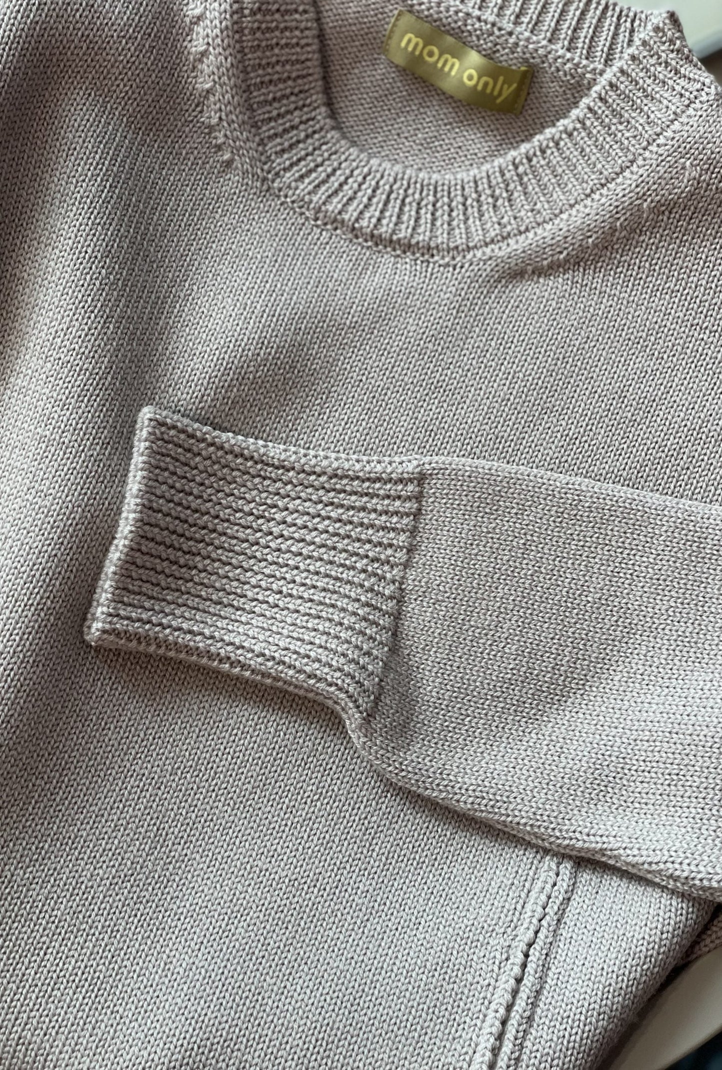 Beige maternity oversized sweater