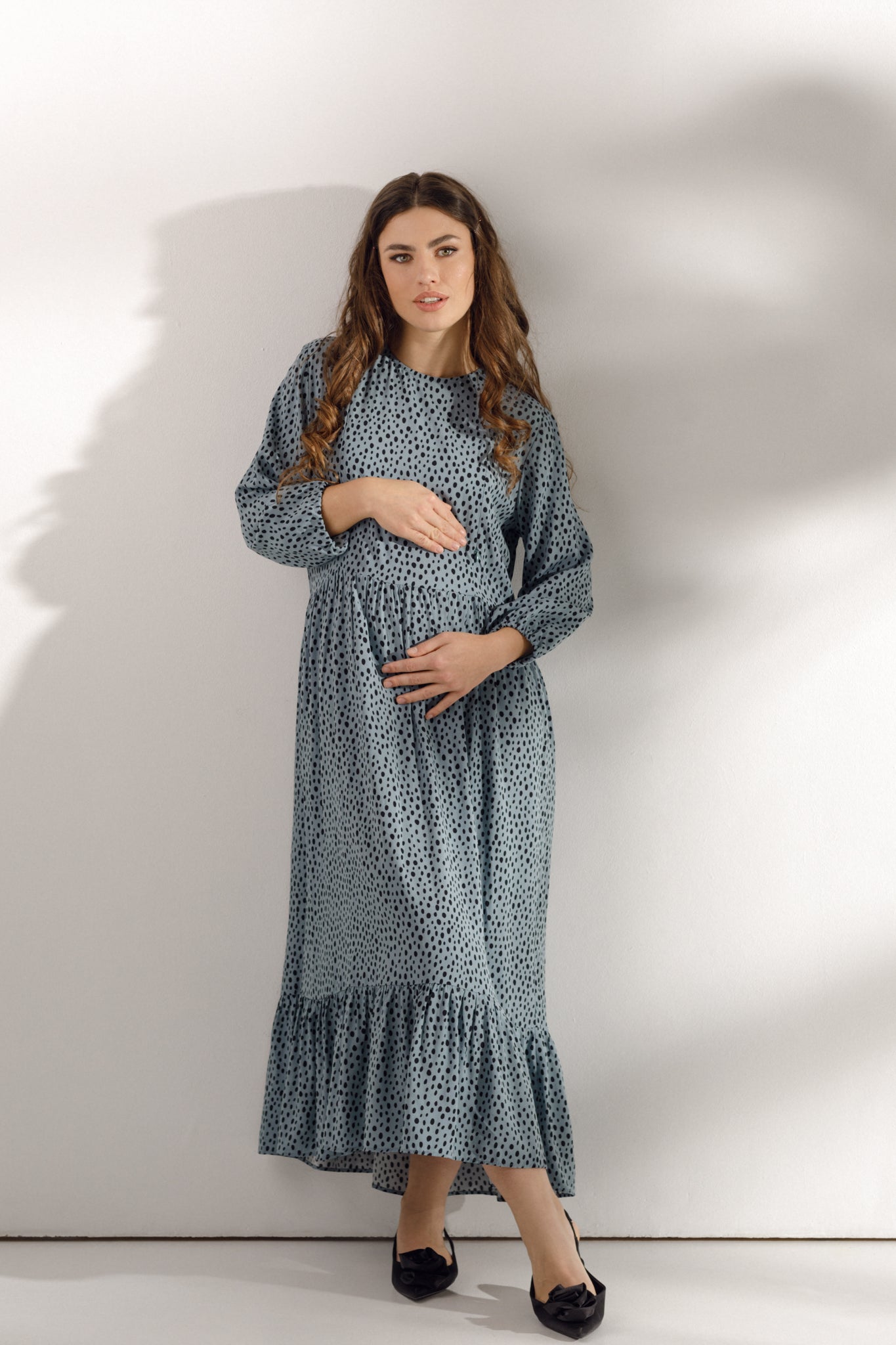 Maternity dress "Dots" Blue