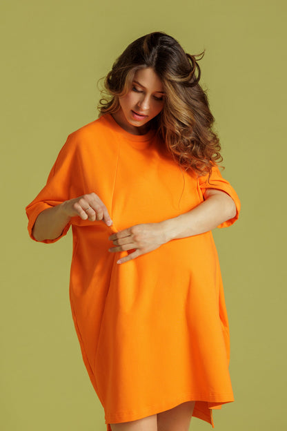 T-shirt Dress Orange